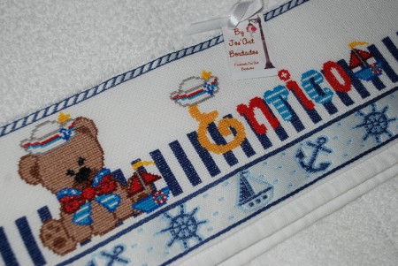 toalha de banho bordada em ponto de cruz diversos temas 